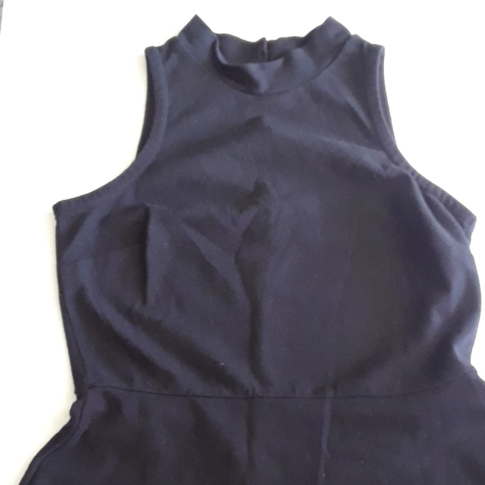 Mock neck sleeveless dress